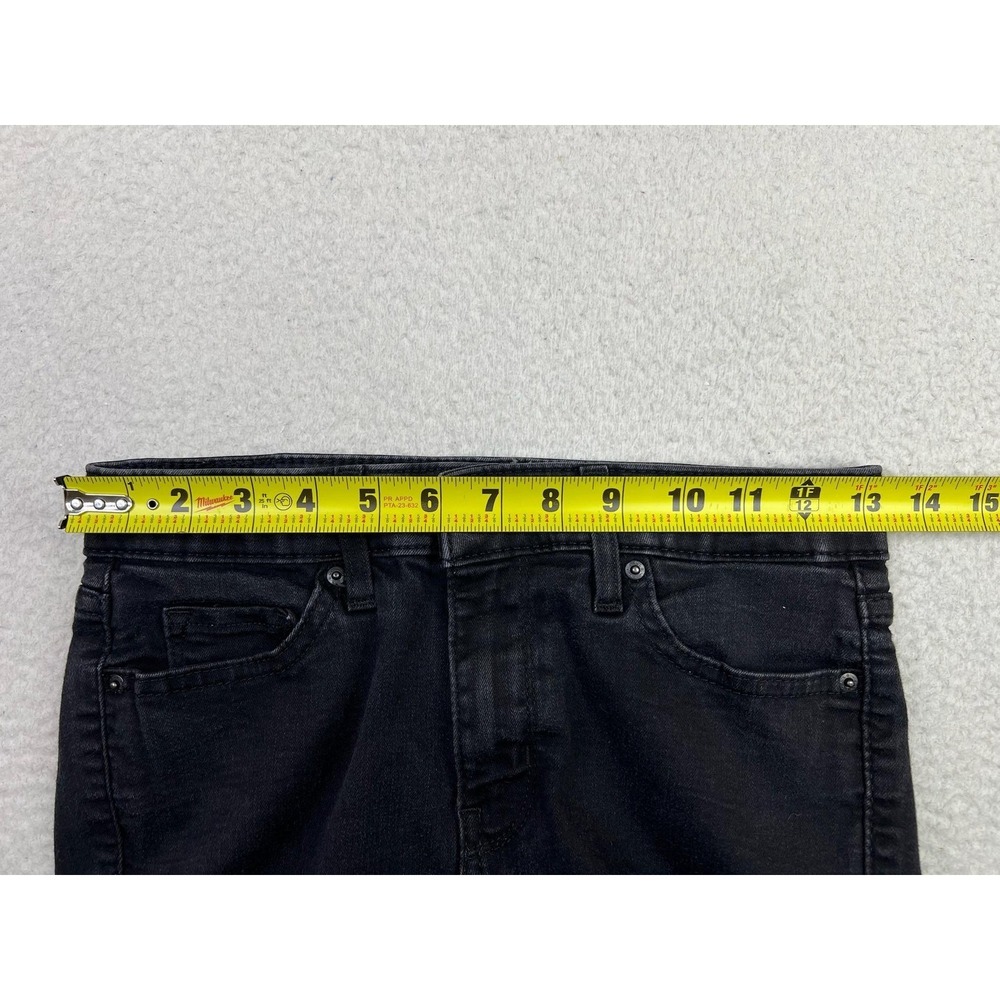Levis 711 Skinny Jeans Womens 26 Black Charcoal Wash Mid Rise Stretch Denim - Picture 11 of 15
